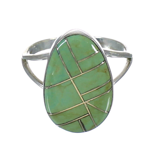 Genuine Sterling Silver Southwest Turquoise Ring Size 7-1/4 MX62035